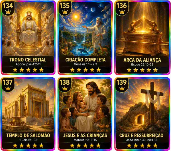 Cartelas raras e lendárias, 134 a 139